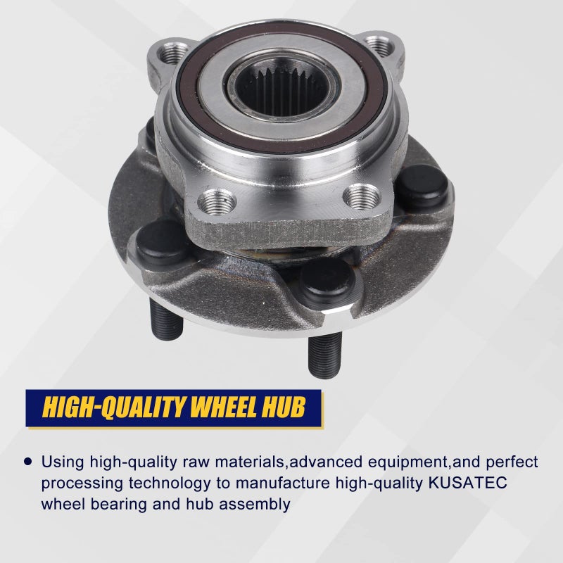 KUSATEC 513220 2PCS Front Wheel Bearing and Hub Assembly Compatible with Subaru Outback Legacy 2005 2006 2007 2008 2009 2010 2011 2012 2013 2014  5 Lug Bolts w/ABS - Image 3